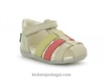 Kickers bigflo-2 bege escuro V24TH383 crianças