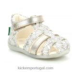 Kickers bigflo-2 concha de prata branca V24TH581 crianças