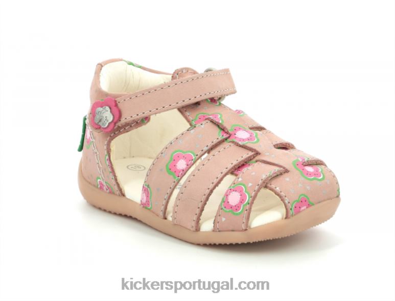 kickers_bigflo_2_flor_rosa_v24th384_criancas.jpg Kickers bigflo-2 flor rosa V24TH384 crianças - Image 1