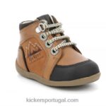 Kickers bins montanha camelo marrom V24TH796 crianças