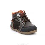 Kickers bins montanha marrom escuro laranja V24TH797 crianças - Image 2