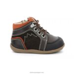 Kickers bins montanha marrom escuro laranja V24TH797 crianças - Image 3