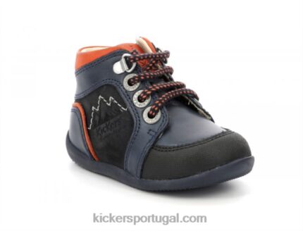 Kickers bins mountain marinho laranja V24TH795 crianças
