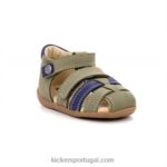 Kickers bipé azul caqui V24TH517 crianças