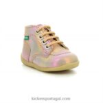 Kickers bonzip-2 arco-íris rosa V24TH869 crianças