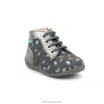 Kickers bonzip-2 cinza escuro impresso V24TH771 crianças - Image 2