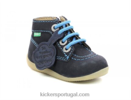 Kickers bonzip-2 marinha outro V24TH860 crianças