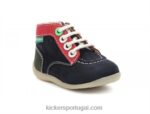 Kickers bonzip-2 marinho vermelho verde V24TH778 crianças