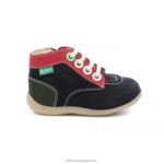 Kickers bonzip-2 marinho vermelho verde V24TH778 crianças - Image 3