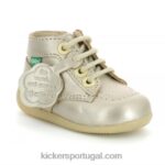 Kickers bonzip-2 ouro V24TH883 crianças