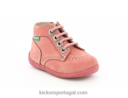 Kickers bonzip-2 rosa claro V24TH859 crianças