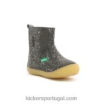 Kickers cinza metálico socool V24TH1015 crianças