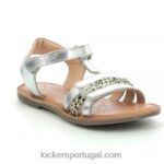 Kickers diamante branco prata impresso V24TH681 crianças