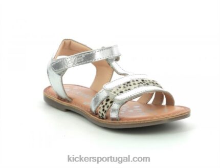 Kickers diamante branco prata impresso V24TH681 crianças