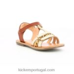 Kickers diamante ouro camelo leopardo V24TH498 crianças