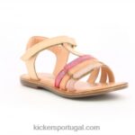 Kickers diamante rosa coral metalizado V24TH589 crianças