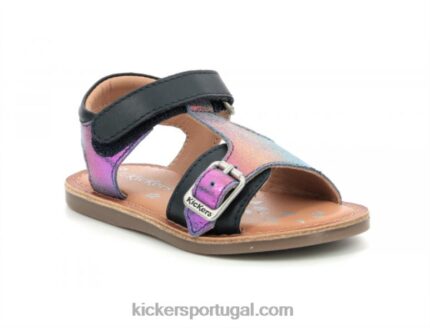 Kickers diazz azul escuro metalizado V24TH577 crianças