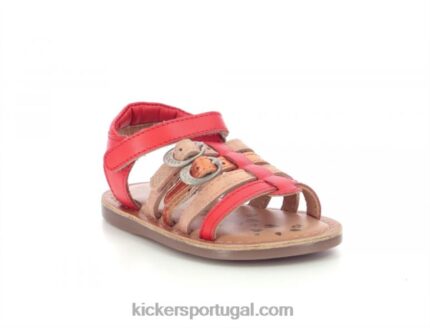 Kickers diveta laranja metalizado V24TH617 crianças