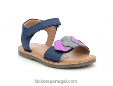 Kickers dyastar azul escuro metalizado V24TH628 crianças