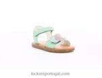 Kickers dyastar verde laranja prata V24TH474 crianças
