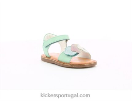 Kickers dyastar verde laranja prata V24TH474 crianças