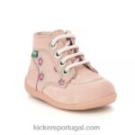 Kickers flor rosa bonzip-2 V24TH765 crianças