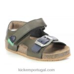 Kickers fuxio luz caqui V24TH597 crianças