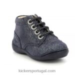 Kickers gulyflow azul marinho metalizado V24TH894 crianças