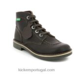 Kickers kick col dk brown wh permanente de costura V24TH222 mulheres