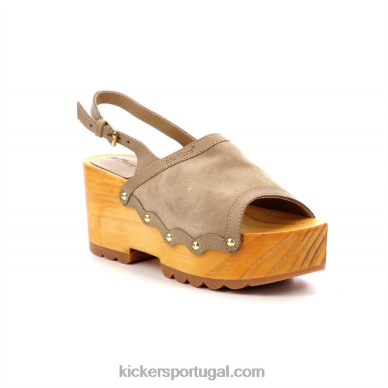 kickers_kick_wedge_madeira_bege_claro_v24th13_mulheres.jpg Kickers kick wedge madeira bege claro V24TH13 mulheres - Image 1