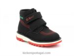 Kickers kickfun preto brilhante V24TH811 crianças