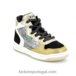 Kickers kicklax zebra preta amarela V24TH944 crianças