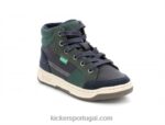 Kickers kickosta verde marinho V24TH962 crianças