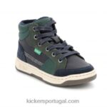 Kickers kickosta verde marinho V24TH962 crianças