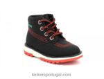 Kickers kickrally20 preto brilhante V24TH818 crianças