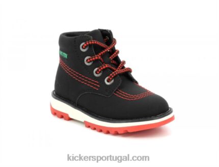 Kickers kickrally20 preto brilhante V24TH818 crianças