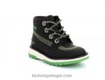 Kickers kickrally20 preto verde V24TH819 crianças