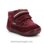 Kickers kikood bordô V24TH876 crianças