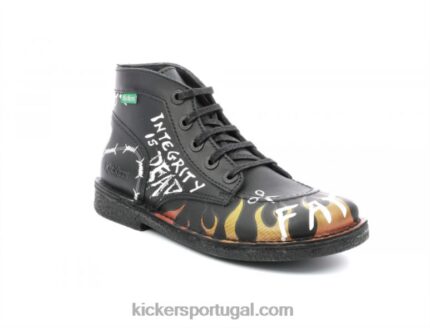 Kickers legendknew black graffity V24TH280 mulheres