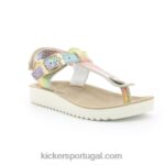 Kickers leopardo multicolor bege odysse V24TH747 crianças