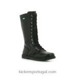 Kickers meetkiknew sola preta preta V24TH246 mulheres
