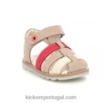 Kickers nonosti bege vermelho V24TH587 crianças