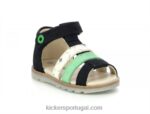 Kickers noopi verde marinho branco marina V24TH387 crianças