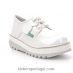 Kickers patente branca kickougirl V24TH256 mulheres