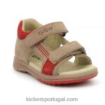 Kickers plazabi bege laranja V24TH401 crianças