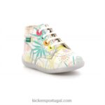 Kickers sol branco bonzip-2 V24TH777 crianças