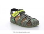 Kickers sosummer caqui amarelo estampado V24TH489 crianças