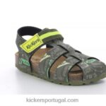 Kickers sosummer caqui amarelo estampado V24TH489 crianças