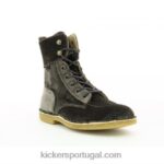 Kickers veludo prata kick range V24TH285 mulheres