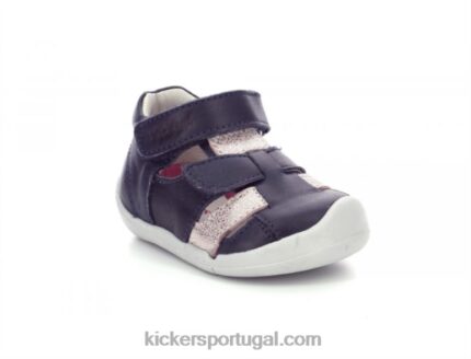 Kickers wasabou rosa marinho metalizado V24TH456 crianças